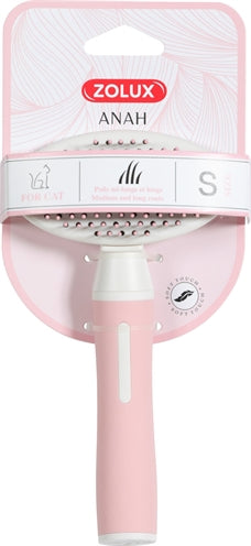 Zolux Anah Slicker Brush Soft Einziehbar Rosa/Weiss